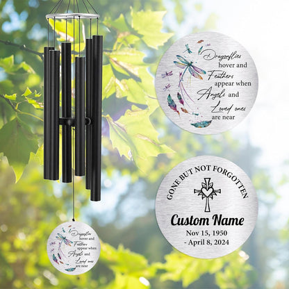 Pwesionalized Sympathy Wind Chimes 36 inch, Memorial Gift for Loss of Mom/Dad/Grandma/Loved one, 42inch Customized Bereavement Gift Idea for Condolences Funeral