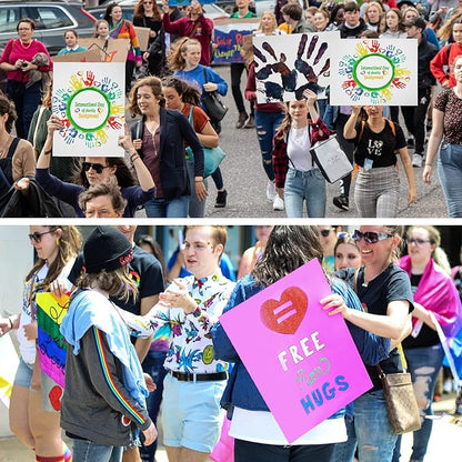 WENWELL 10 Large Blank Yard Signs with Stakes 18 x 24",Corrugated Plastic Lawn Sign kit for Estate Garage Sale,Party,Birthday,Wedding,Campaign,Parking,Make you own Outdoor Sign