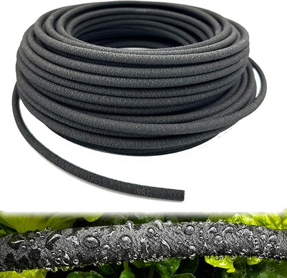 1/4 inch Soaker Hose Tubing for Drip Irrigation, 100FT Garden Beds Soaker Irrigation Tubing Hose with Various Accessories Rubber Longer Lasting Drip Irrigation Save 70% of Water for Garden and Yard
