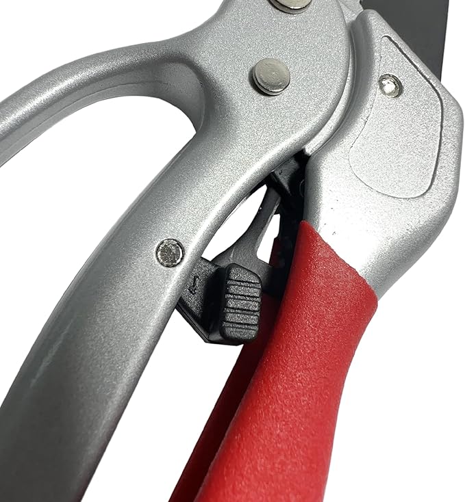 Ratchet Anvil Pruning Shears,Anvil Pruner For Gardening,Hand Pruners for Tree trimming,Carbon Steel Garden clippers, Garden Shear, Pruning Shear,Heavy Duty ratchet shears for Hardy branches,deadwoods