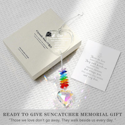 Sympathy Gifts for Loss of Dad, K9 Crystal Suncatcher Memorial for Loss of Father, Condolence Bereavement Remembrance Gifts in Memory of Papa