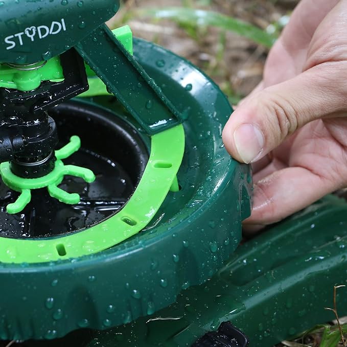 STYDDI Pattern Impulse Sprinkler for Medium to Large Yards, Customizable Watering Pulsating Sprinklers for Yard, Lawn Impulse Sprinkler for Irregular Shapes, Covers up to 5,800 Sq. Ft