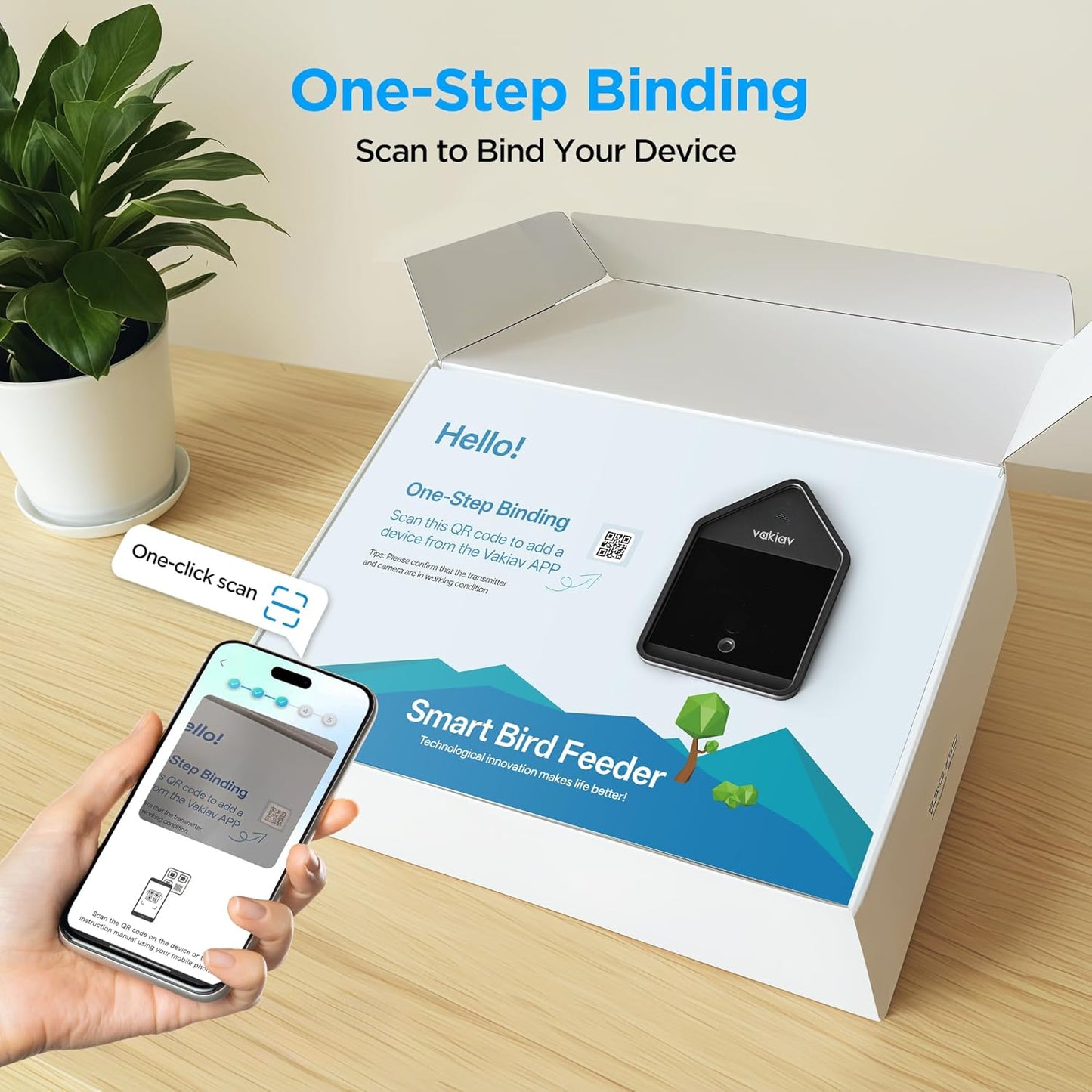 Solar Smart Bird Feeder with Camera,Stable Link via Signal Transmitter (Plug to Router),One-Step QR Scan,Elderly-Friendly,AI Bird ID,2K HD Live Video & 5MP Photos,Instant Arrival Alerts