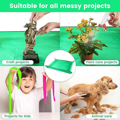 39.5" X 31.5" Large Repotting Mat for Indoor Plants Transplanting and Dirt Control Portable Potting Tray Plant Gifts for Plant Lovers Gardening Gifts for Women & Men