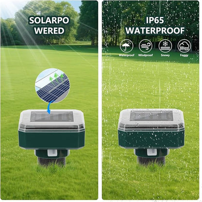 8 Pack Mole Repellent Solar Powered, Upgrade 2025 Waterproof Ultrasonic Gopher Vole Repellent Outdoor, Rat, Squirrel, Skunk, Repellent for Lawn Garden & Yard
