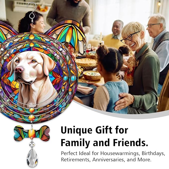 Labrador Retriever Dog Ears Wind Spinner, Labrador Retriever Wind Spinner Hanging for Yard and Garden