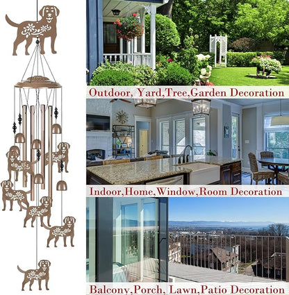 Outdoor Dogs Wind Chimes Decor, Portable Mobile Wind Catcher, Sympathy Wind Bells, Memorial Gifts for Mom, Housewarming, Blessing WindChimes(Outside/Indoor/Home/Room/Porch/Yard/Tree/Garden Decorate)
