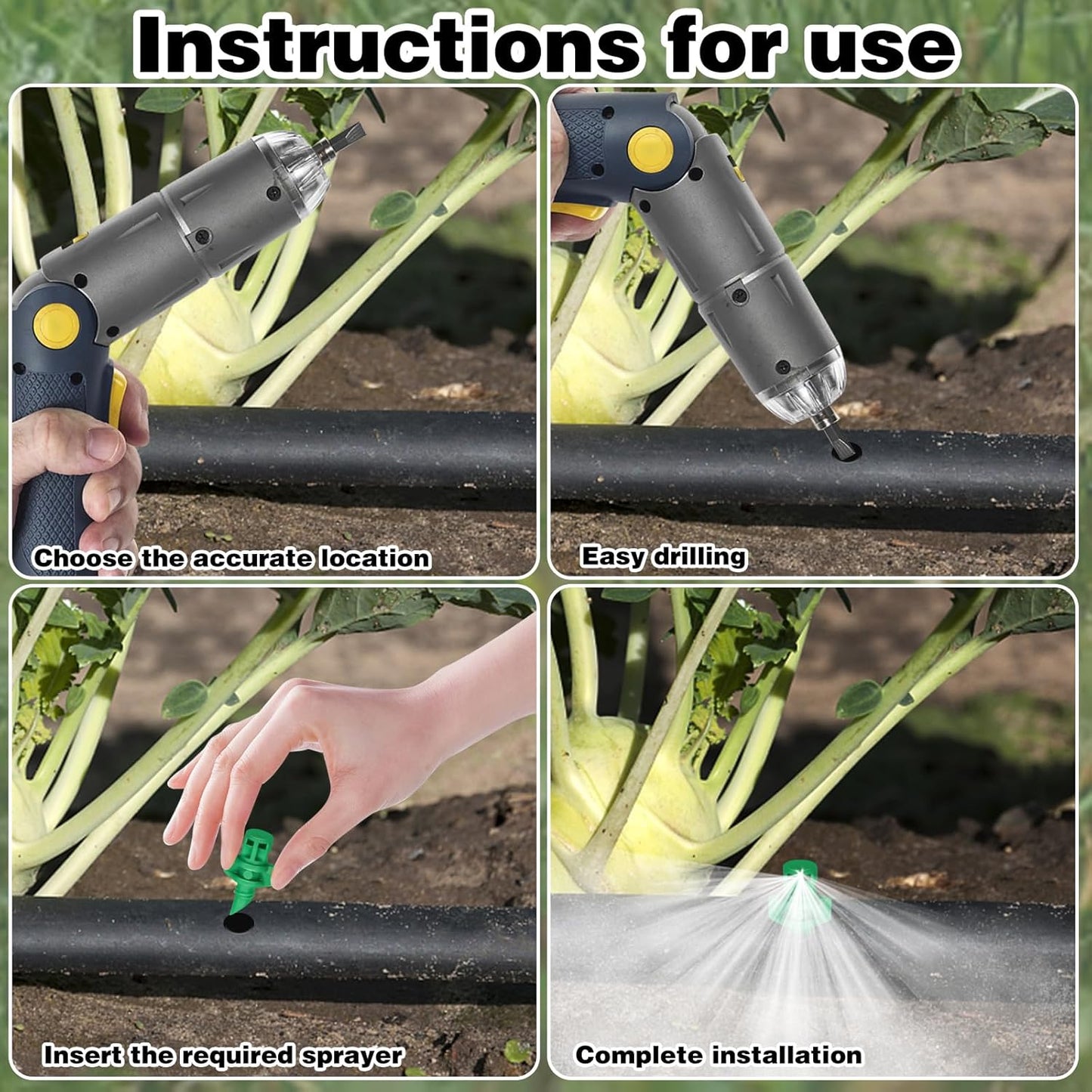 150Pcs Drip Irrigation Emitters, Micro Sprinkler Heads Misting Sprinkler Refraction Micro Sprayer Nozzles for Plants Lawn Water System (90/180/360 Degrees)