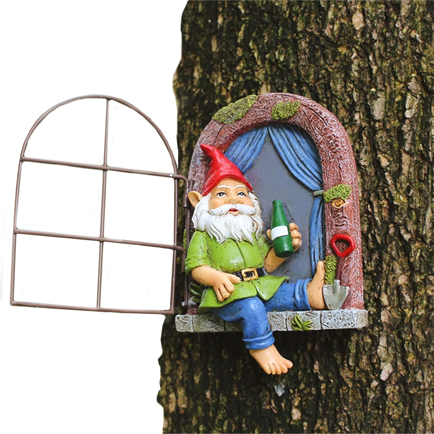 Gnome Tree Hugger, Funny Garden Gnome Resin Statue, Outdoor Ornaments Decor, Whimsical Tree Sculpture Peeker, Patio Yard Lawn Porch Decoration, Halloween Decorations Outdoor Gardening Gifts