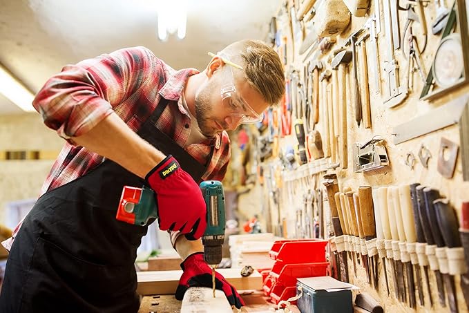 High Performance Work Gloves For Men(12 Pairs Pack), High Dexterity Touch Screen For Multipurpose,Excellent Grip (Small)