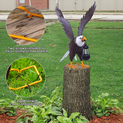 Nacome Metal Bald Eagle Large Outdoor Statues,Yard Decorations Outdoor Garden Sculptures & Statues，Garden Gifts