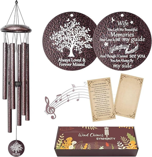 Memorial Gifts for Loss of Wife, 25''Memorial Wind Chimes of Sympathy Gifts for Loss of Wife, Bereavement, Condolence, Remembrance Gifts,Windchimes in Memory