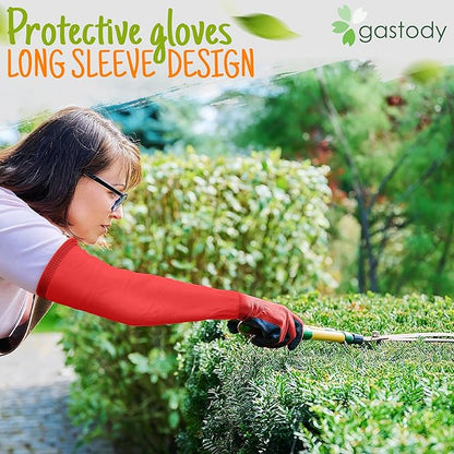 Gastody™ Long Sleeve Gardening Gloves Women and Men - Long Cuff Garden Gloves, Multipurpose Heavy Duty Outdoor and Indoor