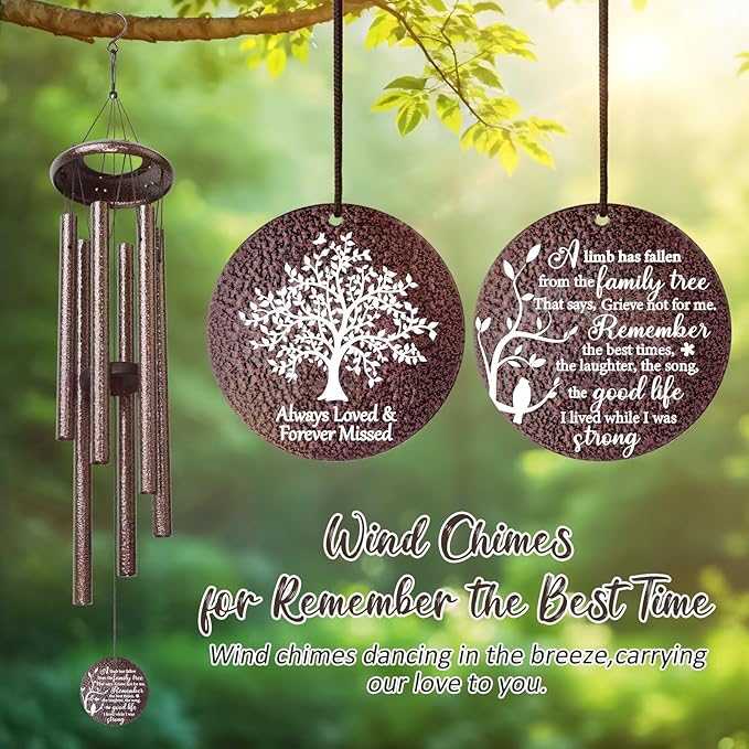 Memorial Gifts for Loss of Love one, 25''Memorial Wind Chimes of Sympathy Gifts for Loss of Love one, Bereavement, Condolence, Remembrance Gifts,Windchimes in Memory