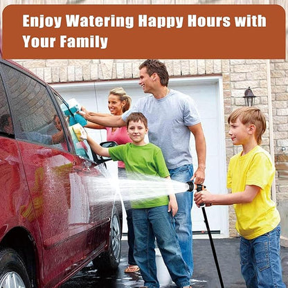 Garden Hose Nozzle Sprayer– this high heavy-duty spray nozzle offer 8 watering patterns for watering plants, lawns & gardens, washing cars, household cleaning and showering pets. (Dark Orange)