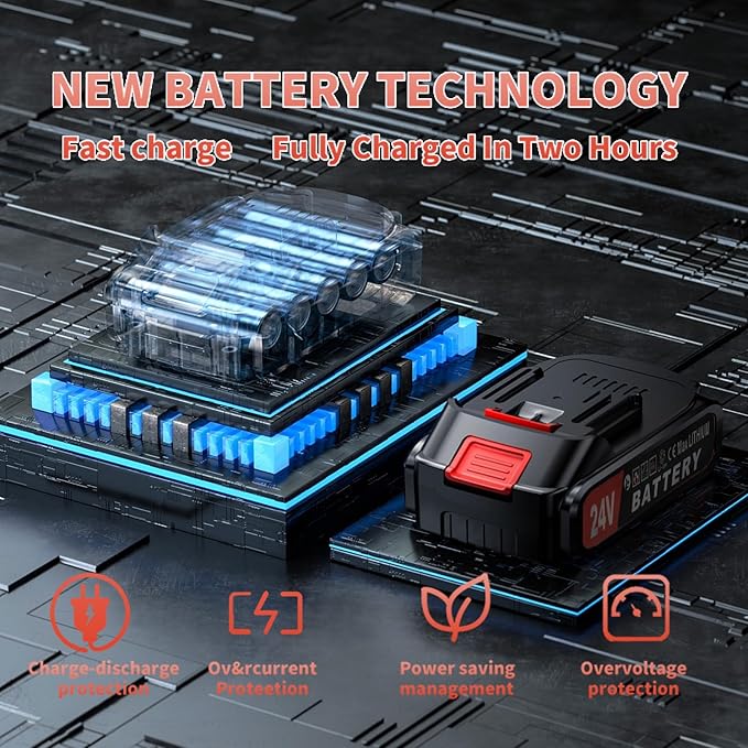 Mini Chainsaw with 2×24V Battery Powered Electric Chain Saw,chain saw are suitable for cutting wood and trimming branches,Mini Chainsaw Cordless With three chains
