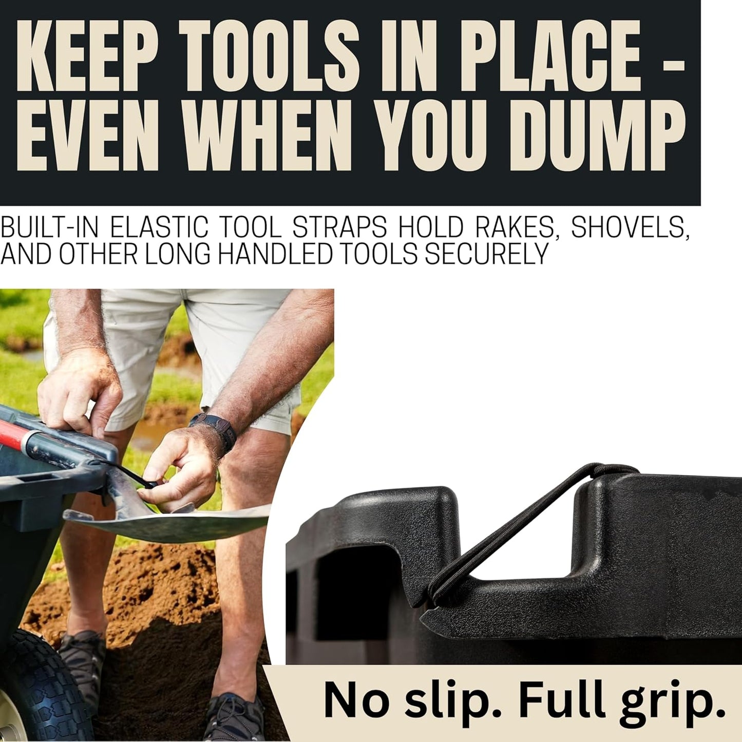 Heavy-Duty Garden Cart on Wheels – 7 Cu. Ft. 2-in-1 Utility Wagon & Wheelbarrow, Push or Tow Design, 1200 lb. Capacity, All-Terrain Utility Cart with 13" No-Flat Wheels