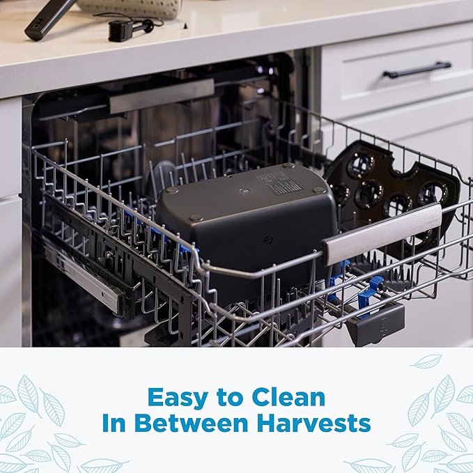 AeroGarden Harvest Lite, Indoor Garden Hydroponic System with LED Grow Light, Holds up to 6 AeroGarden Pods, Black