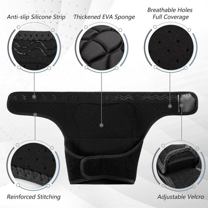 Wanlvhu Women Men Knee Pads for Gardening, House Cleaning, Construction Work, Volleyball, Adjustable Flooring Kneepads Kneeling Cushion with Thick EVA Foam Padding (Black, Medium)