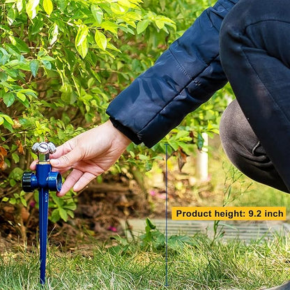 ESOW All Metal Lawn Sprinkler 2 Pack, Creative Triple Spray Head Garden Sprinkler with Spike Base, 360 Degree Large Area Coverage for Yard, Lawn, Garden and Grass Irrigation