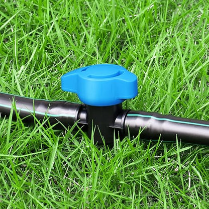 5 Pack 1/2 Inch Drip Irrigation Valve: 1/2 in. in-Line Shut Off Valves for 1/2 Inch Drip Irrigation Tubing (.570-.620" ID) Barbed Cut Off Switch Valve for Garden Irrigation System