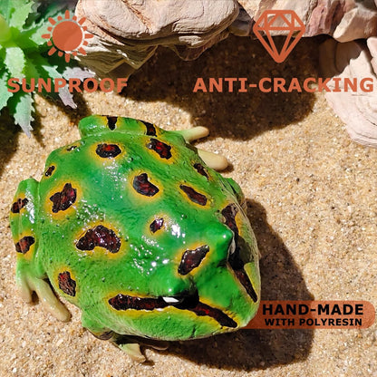 Sunthus Frog Toad Sculptures Garden Statues Yard Art Resin Decorations Outdoor Decor (Green, Standard)