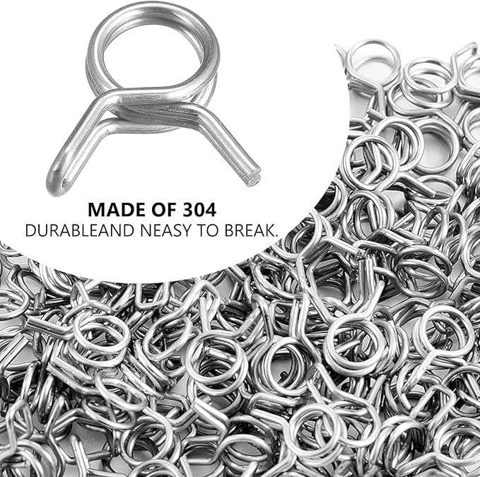 1/4" Irrigation Hose Clamp, Firm and Leak-Proof, Easy to Install, Solution for Leaking of Drip Irrigation Kit Connector, Irrigation Fit, Irrigation part (105pcs)