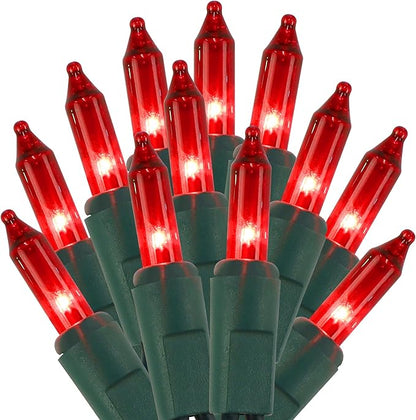 3 Pack Red Christmas String Lights, 100 Count Each, Incandescent Mini Christmas Lights, Connectable Xmas Tree Light for Indoor Outdoor Garland Birthday Holiday Wedding Festival Party