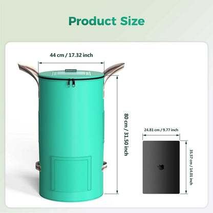 Reusable Garden Yard Waste Bag – 32 Gallon Breathable Thickened Reusable Lawn Bag, with 4 Handles for Easy Moving & Foldable Design, for Leaf & Miscellaneous Debris Collection(Green)