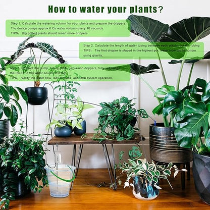 DOMICA Automatic Plant Waterer Indoor Self Watering System for 16 Potted Plants, Auto Drip Irrigation Kit Water Timer