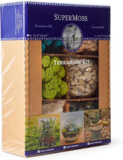 SuperMoss (90420) Beach Terrarium DIY Kit – Create Stunning Nature-Inspired Mini Gardens – Perfect for Home Decor, Office Gifts, and Plant Lovers, Appx 8 Oz
