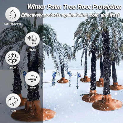 2 Pack Winter Protection for Palm Trees Root - Palm Root Protection Bag, Thermal Plant Cover Protector with Drawstring for Plants and Trees up to 13inch Diameter, Double Insulation, Reusable