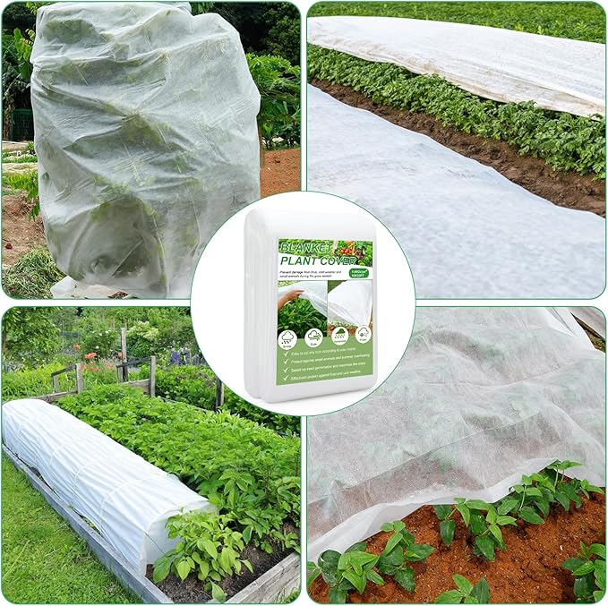 YDSL Plant Cover 10 Ft x 33 Ft Plant Covers Freeze Protection with Ultra Fine Mesh Reusable Floating Row Cover Netting for Plants Vegetables Flowers Fruits Frost Sun Protection 1.06oz/yd²