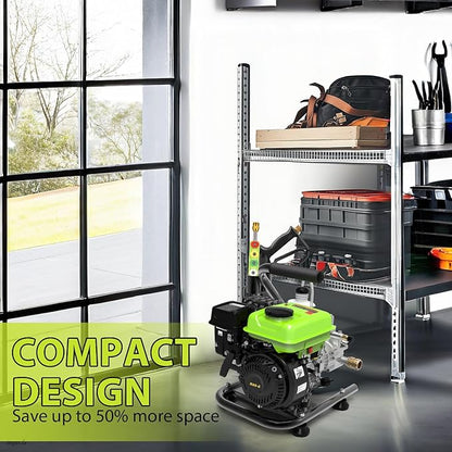 Commercial 3500PSI 2.4GPM 79.7CC Gas Pressure Washer, 2.5 HP Professional Gas Power Washer with 5 Nozzles 25FT Hose Foam Bottle for Car Fence Driveway Yard (EPA/CARB/ETL Compliant), Green