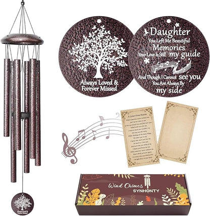 Memorial Gifts for Loss of Daughter, 25''Memorial Wind Chimes of Sympathy Gifts for Loss of Daughter,Bereavement, Condolence, Remembrance Gifts,Windchimes in Memory