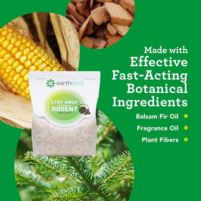 Stay Away Rodent Repellent - Pest Control for Indoor Use - Safe for Kids & Pets When Used As Directed - with Plant Fibers, Balsam Fir & Fragrance Oil - 12-Pack