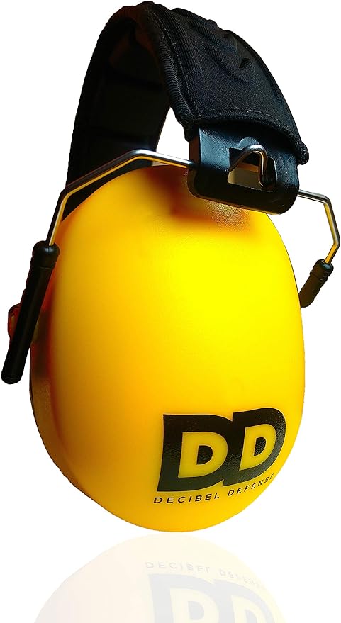 DECIBEL DEFENSE Professional Safety Ear Muffs - 37dB NRR - The HIGHEST Rated & MOST COMFORTABLE Ear Protection for Shooting & Industrial Use - PROFESSIONAL HEARING PROTECTION (SAFETY YELLOW)