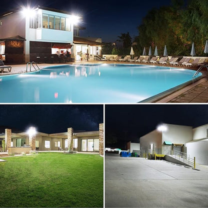 Onforu 130W LED Security Light, 13000LM Outdoor Indoor Flood Light Switch Controlled, IP65 Waterproof LED Exterior Floodlight, 6500K White Wall Mount Security Lighting for Entryway,Garage,Yard,Eave