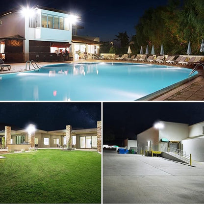 Onforu 130W LED Security Light, 13000LM Outdoor Indoor Flood Light Switch Controlled, IP65 Waterproof LED Exterior Floodlight, 6500K White Wall Mount Security Lighting for Entryway,Garage,Yard,Eave