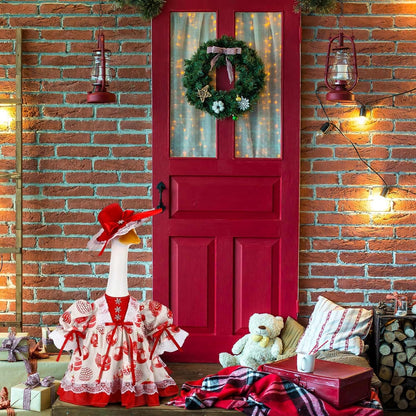 Suzile Christmas Ball Outfit Clothes for 23 Inch High Cement or Plastic Geese Ghost Lawn Porch Goose Clothes Christmas Costume