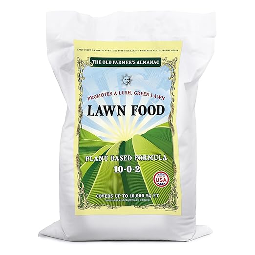 The Old Farmer's Almanac Lawn Food Fertilizer (40 Lb Pro Bag - Covers 10,000 Sq Ft)