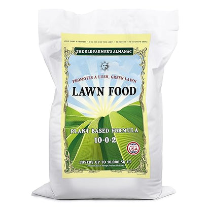 The Old Farmer's Almanac Lawn Food Fertilizer (40 Lb Pro Bag - Covers 10,000 Sq Ft)