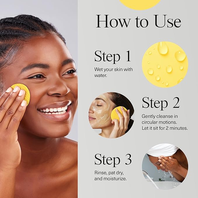 Turmeric Kojic Acid Cleansing Pads - Turmeric Face Scrub Pads with Vitamin C (30 pads), Kojic Acid and Turmeric Cleansing Pads for Exfoliation - Made With Vitamin B5