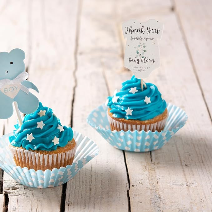 Onesie Seed Paper – 5 Green Baby Shower Favors for Guests with Wildflower Seeds, Writable & Plantable, Baby Shower Gifts for Guest