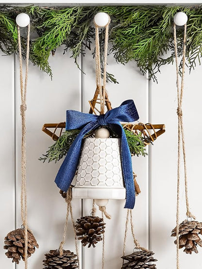 LE TAUCI Ceramic Succulent Pots, 4 Inch Small Plant Pot for Indoor Plant Cactus, Embossed Flower Pots with Drainage Hole & Saucer - Set of 4, Arctic White