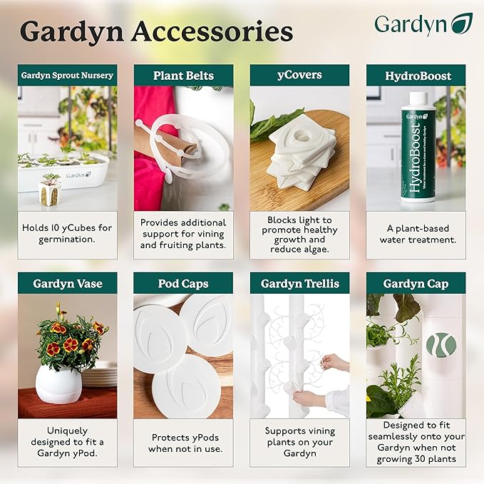 Gardyn Vase Complete Kit - Sage Green | Designed for use with Gardyn Hydroponics Growing System Kits & Vertical Garden Hydroponic Gardens | Bring Gardyn’s Indoor Plants to All Areas of Your Home