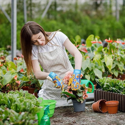 Leather-Gardening-Gloves for Women,Thorn-Proof Work-Gloves for Weeding,Digging,Planting,Pruning Yard garden Gloves