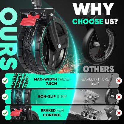 Collapsible Wagon Cart with Big All-Terrain Beach Wheels, Foldable Heavy Duty Wagons with Cup Holders, Utility Carts for Camping, Garden, Outdoor, Grocery, Sports. Grey