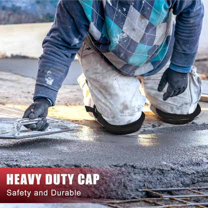 Professional Knee Pads for Work Construction with Heavy Duty Cap Foam Padding Gel Cushion Knee Pads for Men, Comfortable Adjustable Strong Strap, Military Grade Rivet for Flooring Gardening