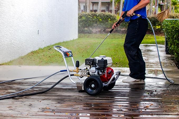 Pressure-Pro Eagle II EB4040HG Series 4000 PSI Cold Water Pressure Washer, 4.0 GPM, GX390 Engine, Includes Spray Gun and Extension Wand, 5 QC Nozzle Tips, 3/8-inch x 50-Foot Non-Marking Hose